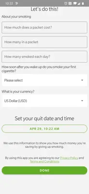 Smoke Free android App screenshot 2